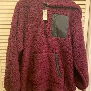 Express hooded sweatshirt black and maroon size large/X-Large brand new tags